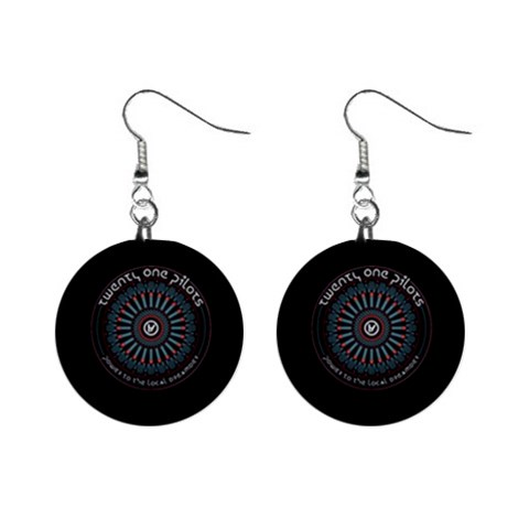 Twenty One Pilots Power To The Local Dreamder 1  Button Earrings from ArtsNow.com Front