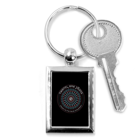Twenty One Pilots Power To The Local Dreamder Key Chain (Rectangle) from ArtsNow.com Front