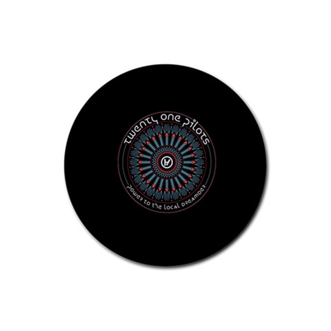 Twenty One Pilots Power To The Local Dreamder Rubber Round Coaster (4 pack) from ArtsNow.com Front