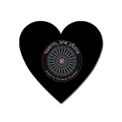 Twenty One Pilots Power To The Local Dreamder Magnet (Heart) from ArtsNow.com Front