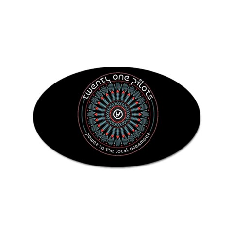 Twenty One Pilots Power To The Local Dreamder Sticker Oval (10 pack) from ArtsNow.com Front