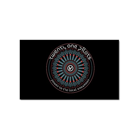 Twenty One Pilots Power To The Local Dreamder Sticker Rectangular (100 pack) from ArtsNow.com Front