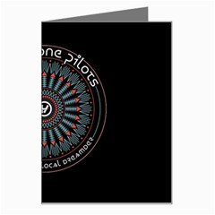 Twenty One Pilots Power To The Local Dreamder Greeting Card from ArtsNow.com Left