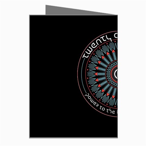 Twenty One Pilots Power To The Local Dreamder Greeting Card from ArtsNow.com Right