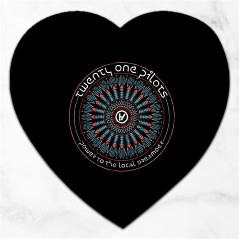 Twenty One Pilots Power To The Local Dreamder Jigsaw Puzzle (Heart) from ArtsNow.com Front