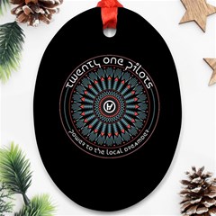 Twenty One Pilots Power To The Local Dreamder Oval Ornament (Two Sides) from ArtsNow.com Back