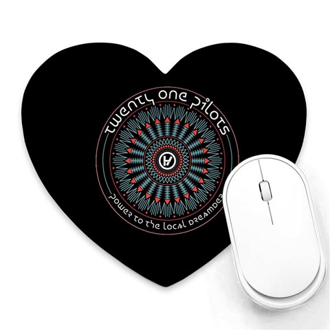 Twenty One Pilots Power To The Local Dreamder Heart Mousepad from ArtsNow.com Front