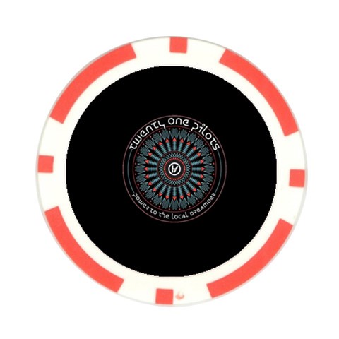Twenty One Pilots Power To The Local Dreamder Poker Chip Card Guard (10 pack) from ArtsNow.com Front