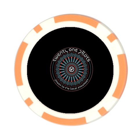 Twenty One Pilots Power To The Local Dreamder Poker Chip Card Guard (10 pack) from ArtsNow.com Front