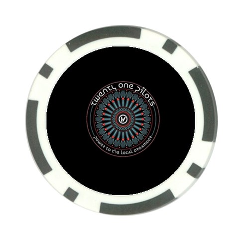 Twenty One Pilots Power To The Local Dreamder Poker Chip Card Guard (10 pack) from ArtsNow.com Back