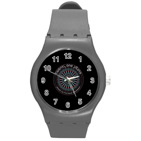 Twenty One Pilots Power To The Local Dreamder Round Plastic Sport Watch (M) from ArtsNow.com Front