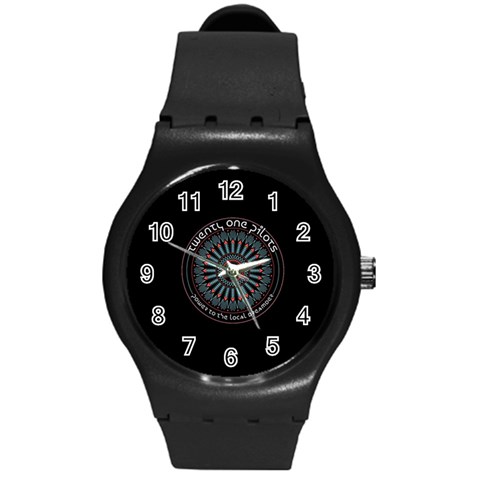 Twenty One Pilots Power To The Local Dreamder Round Plastic Sport Watch (M) from ArtsNow.com Front