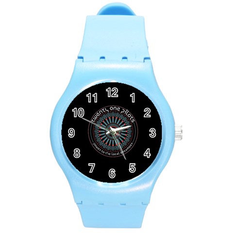 Twenty One Pilots Power To The Local Dreamder Round Plastic Sport Watch (M) from ArtsNow.com Front