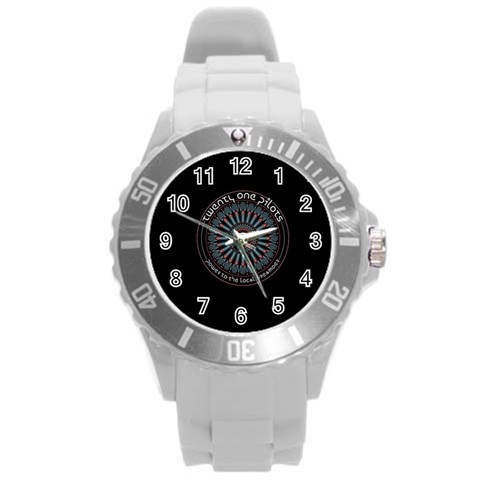 Twenty One Pilots Power To The Local Dreamder Round Plastic Sport Watch (L) from ArtsNow.com Front