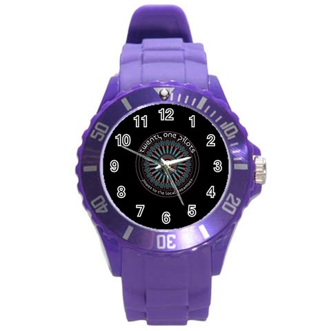Twenty One Pilots Power To The Local Dreamder Round Plastic Sport Watch (L) from ArtsNow.com Front