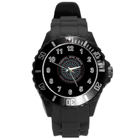 Twenty One Pilots Power To The Local Dreamder Round Plastic Sport Watch (L) from ArtsNow.com Front