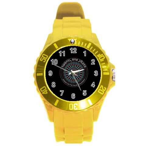 Twenty One Pilots Power To The Local Dreamder Round Plastic Sport Watch (L) from ArtsNow.com Front