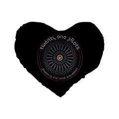 Twenty One Pilots Power To The Local Dreamder Standard 16  Premium Heart Shape Cushion  from ArtsNow.com Front