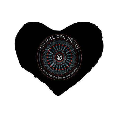 Twenty One Pilots Power To The Local Dreamder Standard 16  Premium Heart Shape Cushion  from ArtsNow.com Back