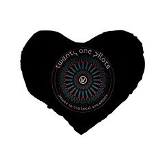 Twenty One Pilots Power To The Local Dreamder Standard 16  Premium Heart Shape Cushion  from ArtsNow.com Back