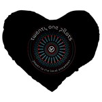 Twenty One Pilots Power To The Local Dreamder Large 19  Premium Heart Shape Cushion