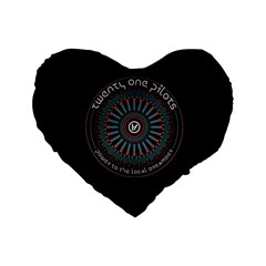 Twenty One Pilots Power To The Local Dreamder Standard 16  Premium Flano Heart Shape Cushion  from ArtsNow.com Front