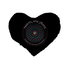 Twenty One Pilots Power To The Local Dreamder Standard 16  Premium Flano Heart Shape Cushion  from ArtsNow.com Back
