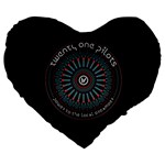 Twenty One Pilots Power To The Local Dreamder Large 19  Premium Flano Heart Shape Cushion