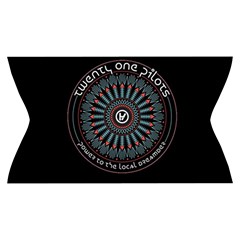 Twenty One Pilots Power To The Local Dreamder Yoga Cropped Leggings from ArtsNow.com Waistband Front