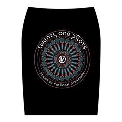 Twenty One Pilots Power To The Local Dreamder Midi Wrap Pencil Skirt from ArtsNow.com Back