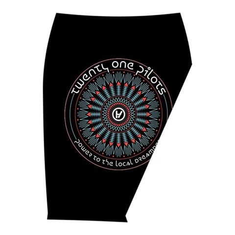 Twenty One Pilots Power To The Local Dreamder Midi Wrap Pencil Skirt from ArtsNow.com  Front Right 