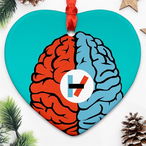 Twenty One Pilots  Ornament (Heart) from ArtsNow.com Front