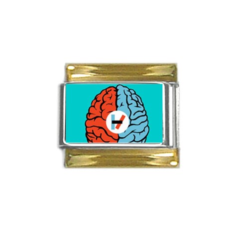 Twenty One Pilots  Gold Trim Italian Charm (9mm) from ArtsNow.com Front