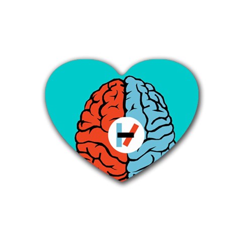 Twenty One Pilots  Rubber Heart Coaster (4 pack) from ArtsNow.com Front