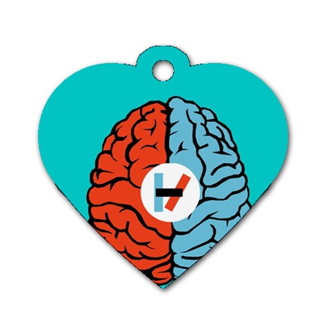 Twenty One Pilots  Dog Tag Heart (Two Sides) from ArtsNow.com Front