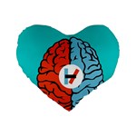Twenty One Pilots  Standard 16  Premium Flano Heart Shape Cushion 