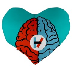Twenty One Pilots  Large 19  Premium Flano Heart Shape Cushion from ArtsNow.com Back