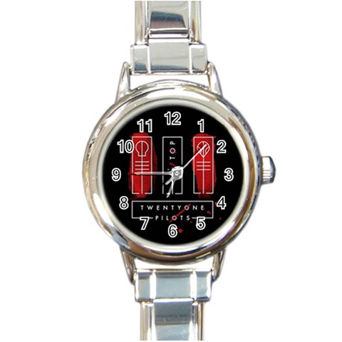 Twenty One Pilots Round Italian Charm Watch from ArtsNow.com Front