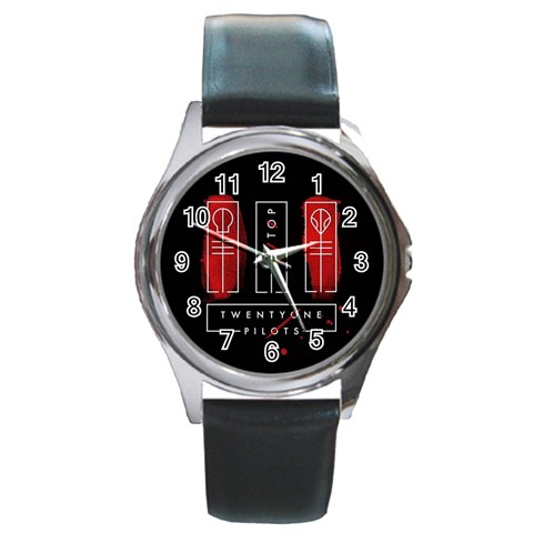 Twenty One Pilots Round Metal Watch from ArtsNow.com Front