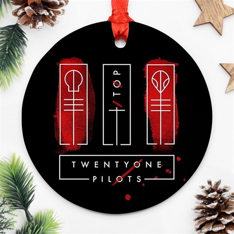 Twenty One Pilots Ornament (Round) from ArtsNow.com Front
