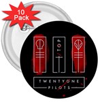 Twenty One Pilots 3  Button (10 pack)
