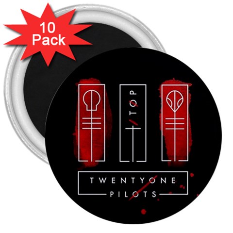 Twenty One Pilots 3  Magnet (10 pack) from ArtsNow.com Front