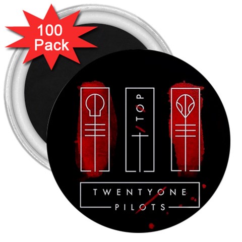 Twenty One Pilots 3  Magnet (100 pack) from ArtsNow.com Front