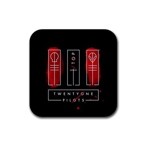 Twenty One Pilots Rubber Coaster (Square) from ArtsNow.com Front