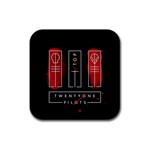 Twenty One Pilots Rubber Square Coaster (4 pack)