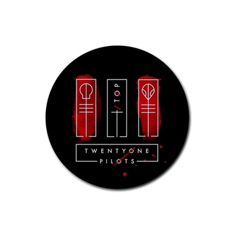 Twenty One Pilots Rubber Coaster (Round) from ArtsNow.com Front