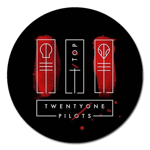 Twenty One Pilots Magnet 5  (Round) from ArtsNow.com Front