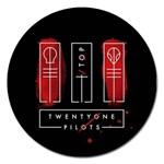Twenty One Pilots Magnet 5  (Round)