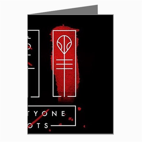 Twenty One Pilots Greeting Card from ArtsNow.com Left