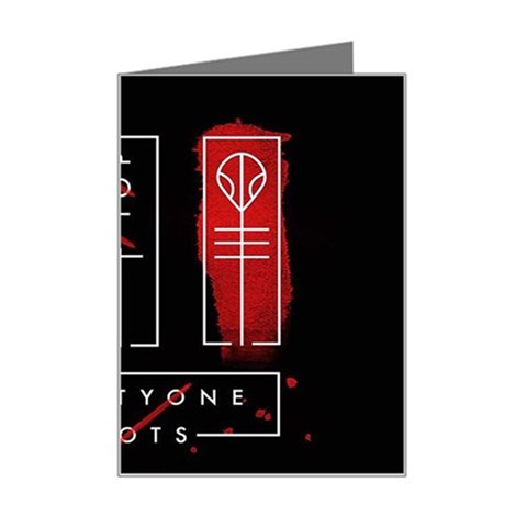Twenty One Pilots Mini Greeting Card from ArtsNow.com Left